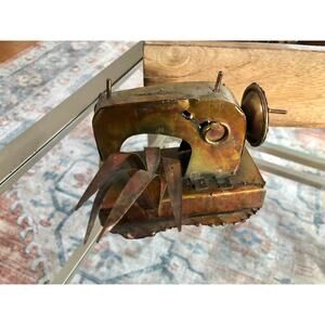 Vintage Steam Punk Art, Copper/Tin Sewing Machine